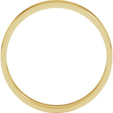 14K Yellow Gold 3 mm Ultra-Lightweight Flat Band Size 6