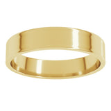 14K Yellow Gold 4 mm Ultra-Lightweight Flat Band Size 6