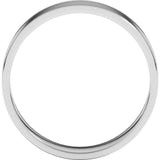 14K White Gold 5 mm Ultra-Lightweight Flat Band Size 11.5