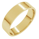 14K Yellow Gold 5 mm Ultra-Lightweight Flat Band Size 9.5