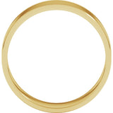 14K Yellow Gold 6 mm Ultra-Lightweight Flat Band Size 5