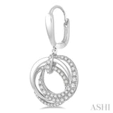 1 1/6 Ctw Round Cut Diamond Earrings in 14K White Gold