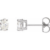 14K White Gold 1/3 CTW Lab-Grown Diamond Earrings