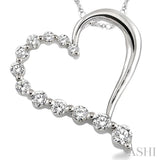 Heart Shape Half Journey Diamond Fashion Pendant