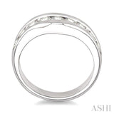 Channel Set Curved Diamond Wedding Band