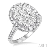 Oval Shape Lovebright Essential Diamond Engagement Ring