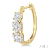 3/4 ctw Diamond Lovebright Earrings in 14K Yellow and White Gold