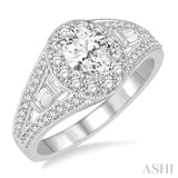 Oval Shape Semi-Mount Diamond Engagement Ring