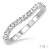 1/5 Ctw Round Cut Diamond Wedding Band in 14K White Gold