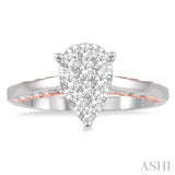 Pear Shape Lovebright Essential Diamond Engagement Ring