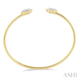 Oval Shape Lovebright Essential Diamond Open Cuff Bangle