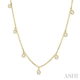 Rose Cut Diamond Station Necklace