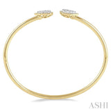 Pear Shape Lovebright Essential Diamond Open Cuff Bangle