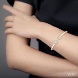 Pear Shape Lovebright Essential Diamond Open Cuff Bangle