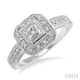 1/20 Ctw Round Cut Diamond Ring in 10K White Gold
