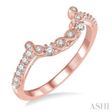 1/4 Ctw Round Cut Diamond Wedding Band in 14K Rose Gold