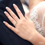1 ctw Diamond Lovebright Bridal Set with 3/4 ctw Engagement Ring and 1/5 ctw Wedding Band in 14K Yellow and White Gold