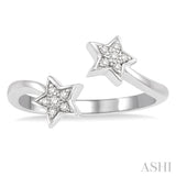 Twin Star Diamond Fashion Open Ring