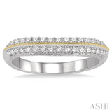 Two Row Diamond Wedding Band