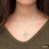 Angel Wings Cross Diamond Pendant