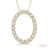 Oval Shape Diamond Pendant