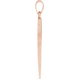 14K Rose Cross Pendant