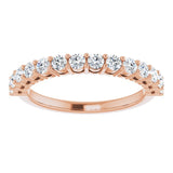 14K Rose 3/4 CTW Natural Diamond Anniversary Band