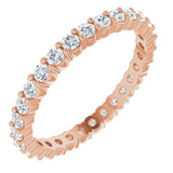 14K Rose 5/8 CTW Natural Diamond Eternity Band Size 4.5
