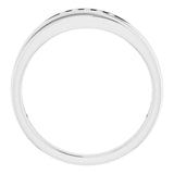 14K White 1/10 CTW Natural Diamond Band