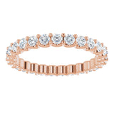 14K Rose Gold 9/10 CTW Natural Diamond Eternity Band Size 7