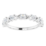14K White 3/4 CTW Natural Diamond Anniversary Band
