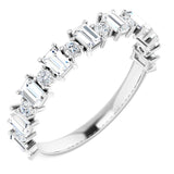14K White 7/8 CTW Natural Diamond Anniversary Band