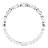 14K White 7/8 CTW Natural Diamond Anniversary Band