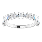14K White 7/8 CTW Natural Diamond Anniversary Band