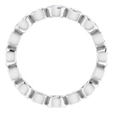 Platinum 1 CTW Natural Diamond Eternity Band Size 7