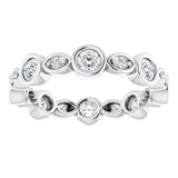 Platinum 1 CTW Natural Diamond Eternity Band Size 7