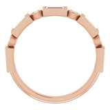 14K Rose 3/4 CTW Natural Diamond Anniversary Band