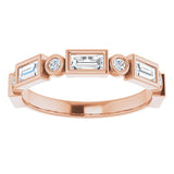 14K Rose 3/4 CTW Natural Diamond Anniversary Band