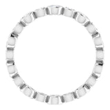 14K White 5/8 CTW Natural Diamond Eternity Band Size 7