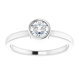 Bezel-Set Solitaire Ring