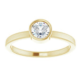 Bezel-Set Solitaire Ring