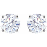 Round 4-Prong Lightweight Stud Earrings