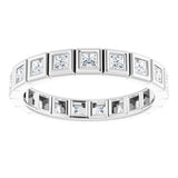 14K White 5/8 CTW Natural Diamond Eternity Band Size 5