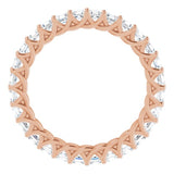 14K Rose 2 1/8 CTW Natural Diamond Eternity Band Size 7