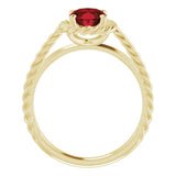 Rope Solitaire Ring