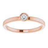 14K Rose 1/10 CTW Natural Diamond Ring