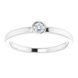 Platinum 1/10 CTW Natural Diamond Ring