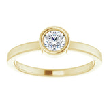 14K Yellow 1/3 CT Natural Diamond Ring