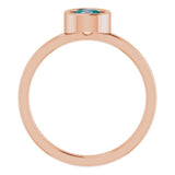 14K Rose 5.5 mm Lab-Grown Alexandrite Ring