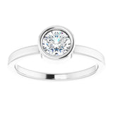 Bezel-Set Solitaire Ring